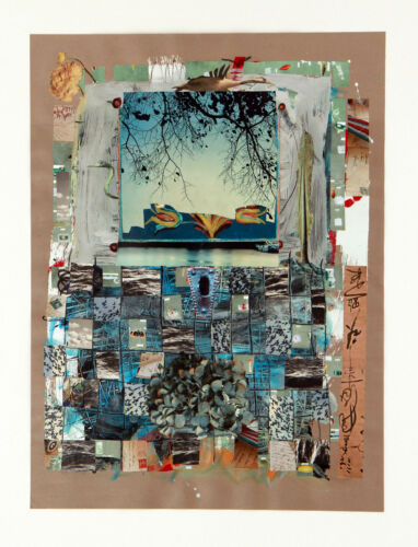 Herbst in Ahrenshoop, 2011, Collage, Acryl auf Papier, 65 x 45 cm