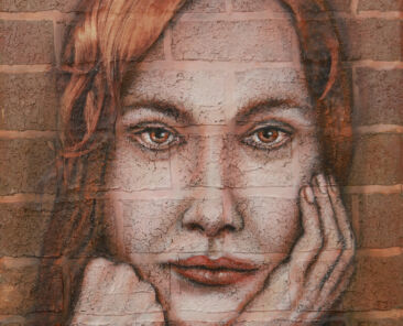Portrat, 2020, Mixed Media auf Leinwand, 40 x 30 cm